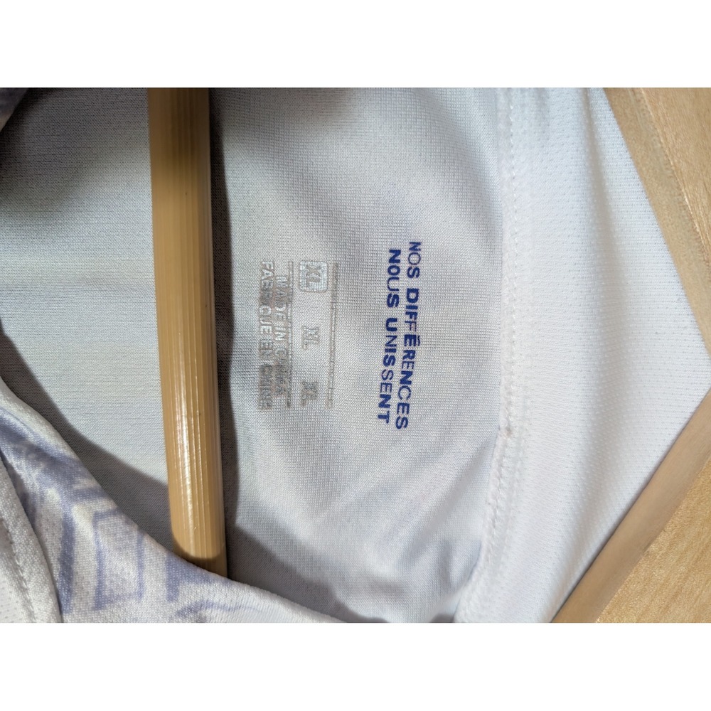 Nike France FFF Toile de Jouy Soccer Jersey White Blue Truko 77 Women XL Cropped - Picture 6 of 8
